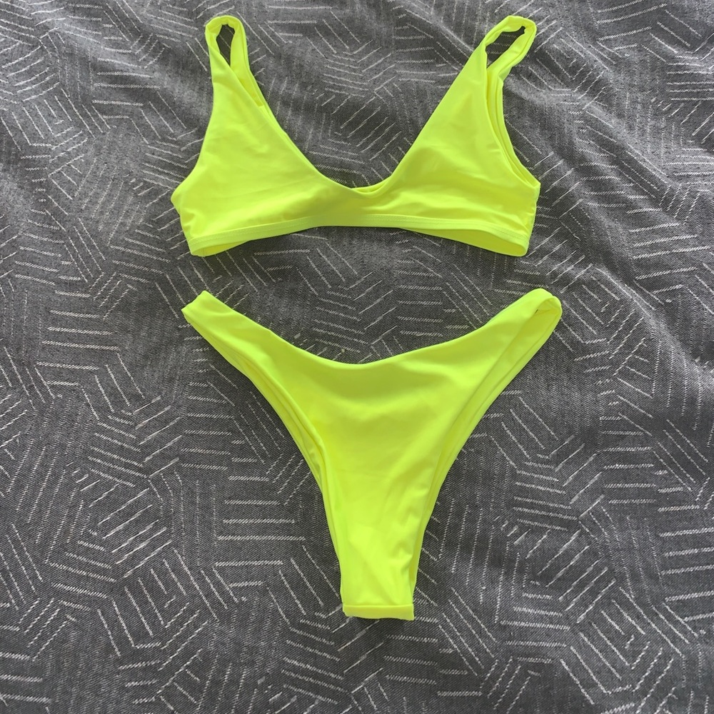 Neon two piece swimsuit bikini